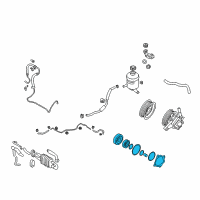 OEM 2007 Hyundai Veracruz Seal Kit-Power Steering Oil Pump Diagram - 57150-3JA00