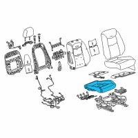 OEM 2018 Cadillac XT5 Seat Cushion Pad Diagram - 84398548