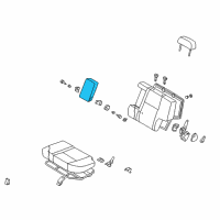 OEM Infiniti QX4 Rear Seat Armrest Assembly Diagram - 88700-3W000