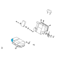 OEM 2003 Infiniti QX4 Pad-Rear Seat Cushion Diagram - 88361-3W040