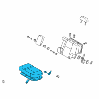 OEM 2000 Infiniti QX4 Cushion Assembly - Rear Seat, LH Diagram - 88350-4W021