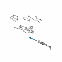 OEM 1998 Ford Taurus Inner Tie Rod Diagram - 1F1Z-3280-AA