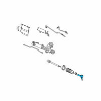 OEM 2003 Mercury Sable Outer Tie Rod Diagram - 3F1Z-3A130-AA