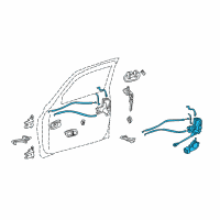 OEM 2002 Toyota Tundra Lock Assembly Diagram - 69040-0C010