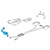 OEM 2011 Cadillac STS 3Way Catalytic Convertor Assembly Diagram - 25939989
