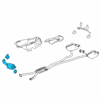 OEM Cadillac SRX 3Way Catalytic Convertor Assembly Diagram - 25939989