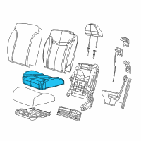 OEM 2012 Chrysler 200 Seat Cushion Foam Diagram - 68100269AA