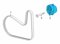 OEM 2021 Cadillac XT5 Serpentine Tensioner Diagram - 55509808