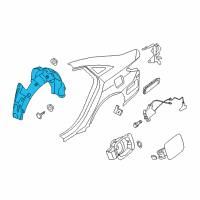 OEM 2012 Hyundai Sonata Rear Wheel Guard Assembly, Right Diagram - 86822-3Q501