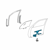 OEM 2005 Lexus RX330 Regulator Sub-Assy, Front Door Window, LH Diagram - 69802-0E010
