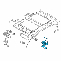 OEM Hyundai Sonata Rear Personal Lamp Assembly Diagram - 92870-3S050-YDA