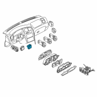 OEM 2002 Kia Spectra Switch-Remote Mirror Diagram - 0K99366600B