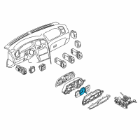 OEM 2000 Kia Spectra Speedometer Assembly Diagram - 0K2AA55471