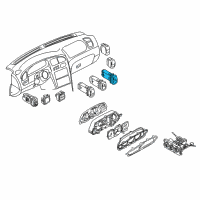 OEM 1999 Kia Sephia Switch-Hazard Diagram - 0K2A1664H0B