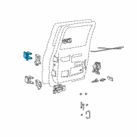 OEM 1993 GMC K1500 Suburban Kit-Rear Side Door Hinge Diagram - 15958300