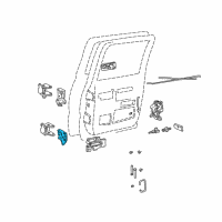 OEM 1996 Chevrolet K3500 Hinge Kit, Rear Side Door Lower(Dr Side) Diagram - 15958302