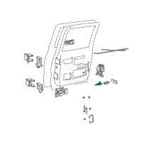 OEM 2000 GMC C2500 Front Side Door Lock Actuator Diagram - 22071947
