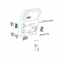 OEM 1992 GMC K2500 Suburban Kit-Rear Side Door Hinge Diagram - 15958305