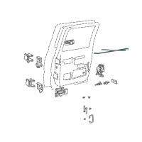 OEM 1994 GMC C2500 Rod Asm-Rear Side Door Latch Diagram - 15643726