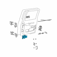 OEM 1996 GMC C2500 Suburban Handle, Inside Diagram - 15708046