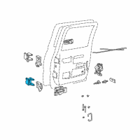 OEM GMC K3500 Hinge Kit, Rear Side Door Lower Body Side Diagram - 12543864