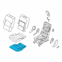 OEM 2021 Ford Police Interceptor Utility Seat Cushion Pad Diagram - LB5Z-7863841-B