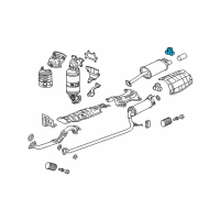 OEM 2008 Honda Civic Rubber, Exhuast Mounting Diagram - 18215-SNA-A31