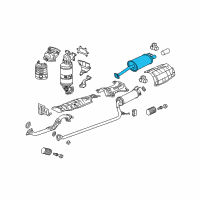 OEM 2011 Honda Civic Muffler, Exhuast Diagram - 18307-SVA-A13