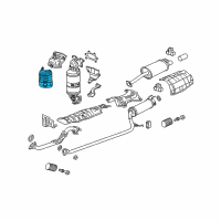 OEM Honda Civic Cover, FR. Converter Diagram - 18181-RNA-A00