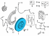 OEM 2022 BMW X6 BRAKE DISC, LIGHTWEIGHT, VEN Diagram - 34-10-6-880-073