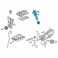 OEM Chevrolet Oil Filter Housing Diagram - 55581537