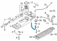 OEM 2021 Ford F-150 STRAP ASY - FUEL TANK Diagram - ML3Z-9054-A
