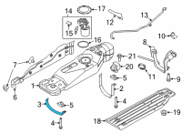 OEM 2022 Ford F-150 STRAP ASY - FUEL TANK Diagram - ML3Z-9054-B