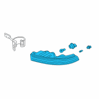 OEM 1996 Acura Integra Light Assembly, Right Front Turn Diagram - 33300-ST7-A01
