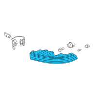 OEM 1996 Acura Integra Lamp Unit, Passenger Side Turn Diagram - 33301-ST7-A01