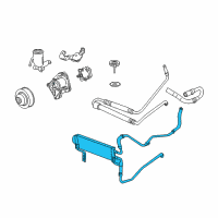 OEM 2009 Chevrolet Corvette Power Steering Oil Cooler Diagram - 22801879