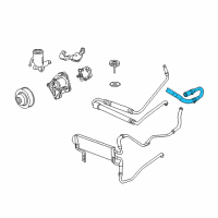 OEM 2009 Chevrolet Corvette Hose-P/S Fluid Reservoir Inlet Diagram - 15925778