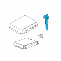OEM 2005 BMW 325xi Ignition Coil Diagram - 12-13-7-551-260