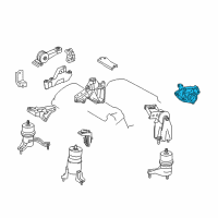 OEM Lexus RX450h Bracket, Engine Mount Diagram - 12321-31141