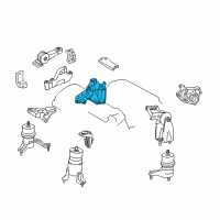 OEM 2006 Toyota Avalon Rear Bracket Diagram - 12315-31091