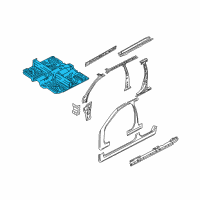 OEM 2002 Kia Spectra Panel Assembly-Front Floor Diagram - 0K2NA53600C