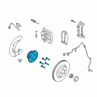 OEM Ford Mustang Front Hub & Bearing Diagram - FR3Z-1104-F