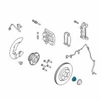 OEM 2018 Ford Mustang Axle Nut Diagram - FR3Z-3B477-B