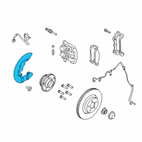 OEM 2016 Ford Mustang Splash Shield Diagram - FR3Z-2K004-F