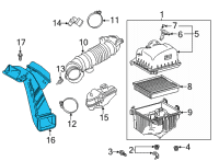 OEM 2022 Toyota Highlander Air Inlet Diagram - 17750-0P030