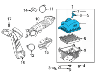 OEM Toyota Highlander Upper Cover Diagram - 17705-F0210