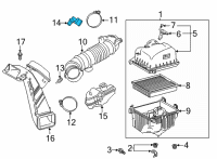 OEM Toyota Highlander Vent Tube Diagram - 17878-0P070