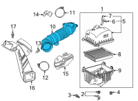 OEM 2020 Toyota Highlander Air Hose Diagram - 17881-0P170