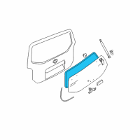 OEM 2011 Nissan Pathfinder WEATHERSTRIP Back Door Window Diagram - 90310-EA50A