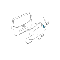 OEM 2007 Nissan Pathfinder Hinge Glass Hatch, Passenger Side Diagram - 90320-ZP40A